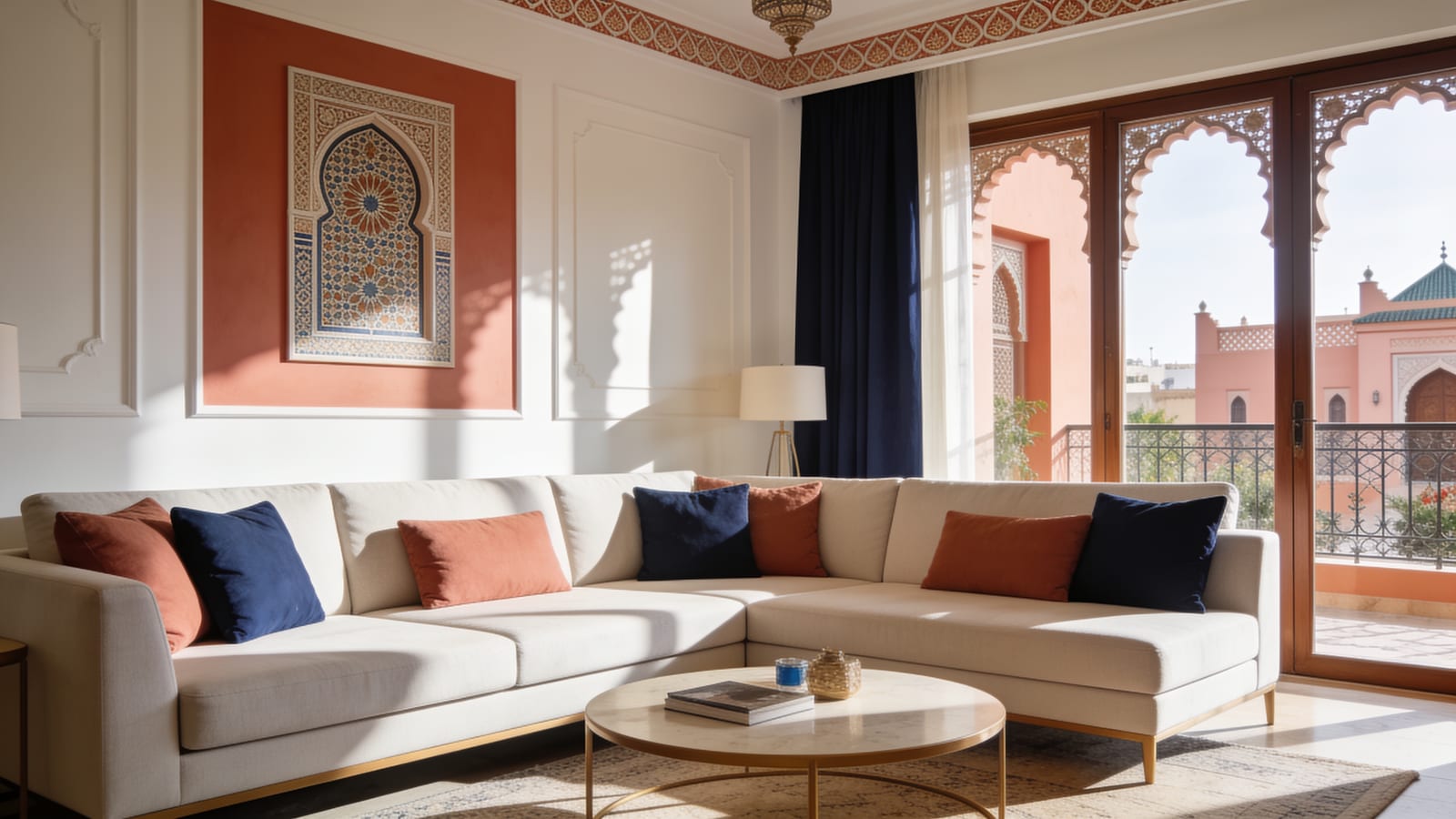 Intérieur marocain élégant nettoyé par HomyShine
